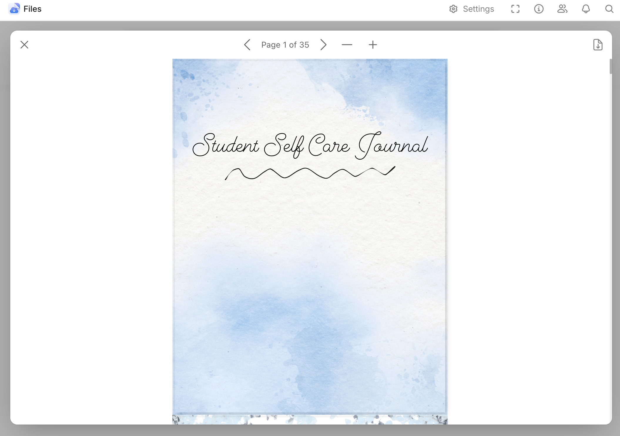 Student Self-Care Journal