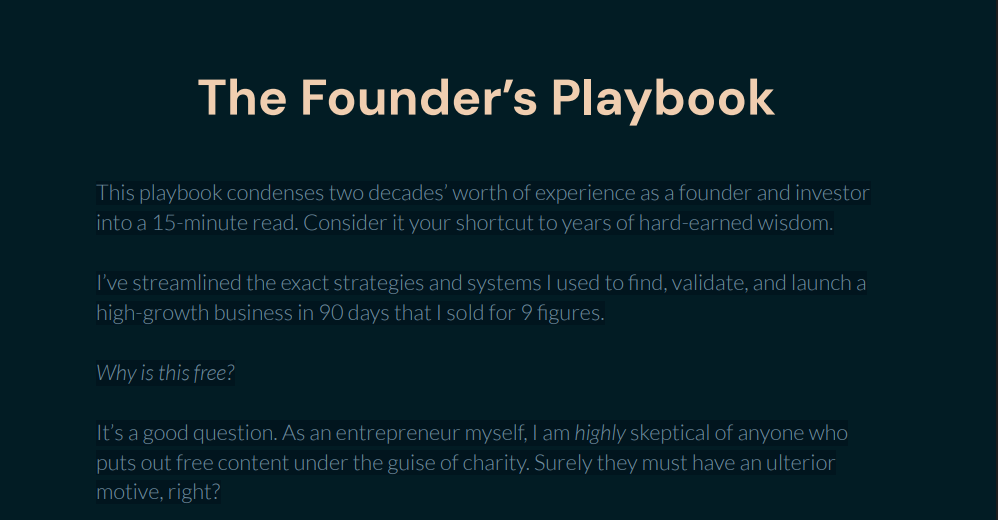 The Founder Playbook