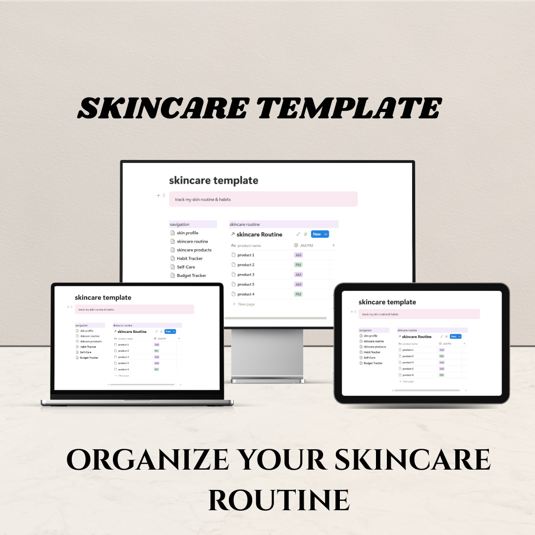 Skincare Notion Template