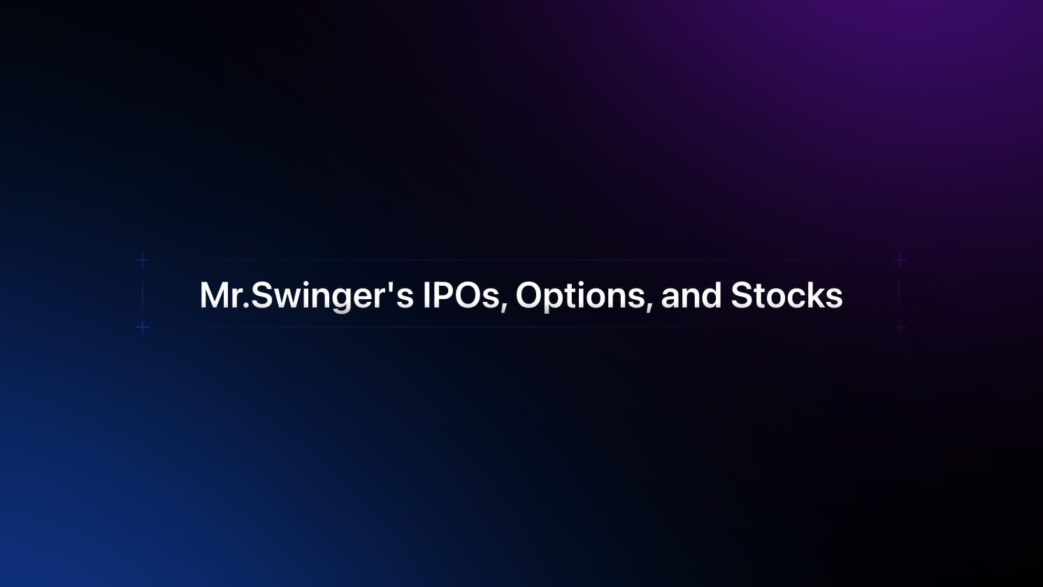 Stocks and Options Alerts