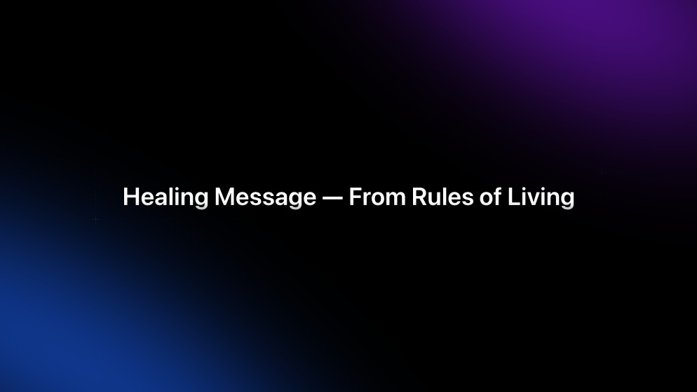 Healing Message — From RoL