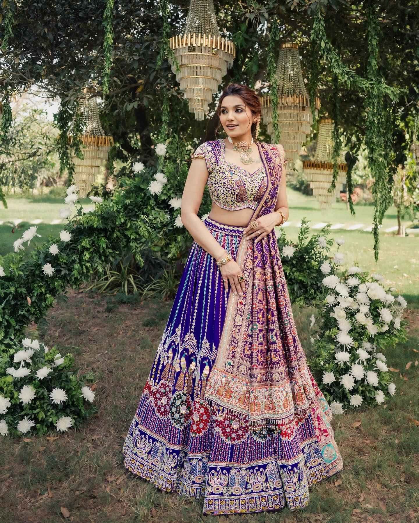 Purple wedding dress