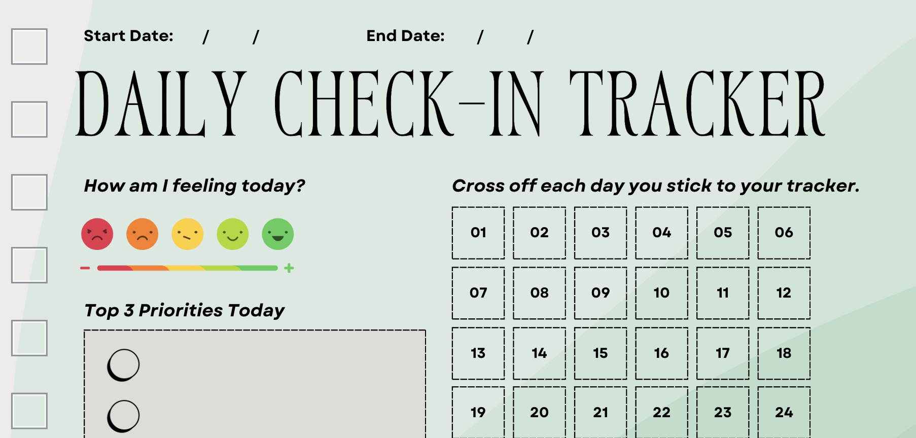 Student Wellness Tracker Set 