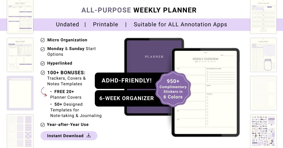 Execution Weekly Planner