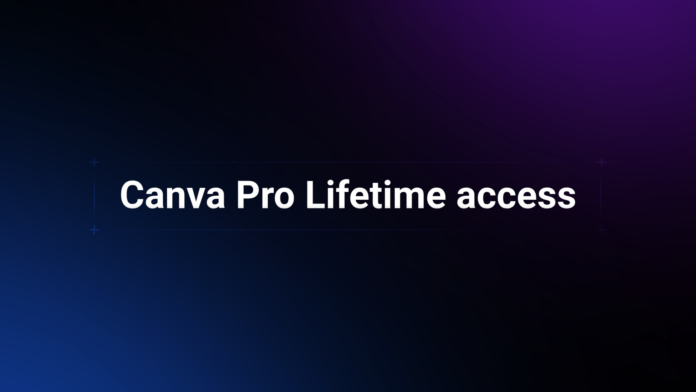 Canva Pro lifetime access
