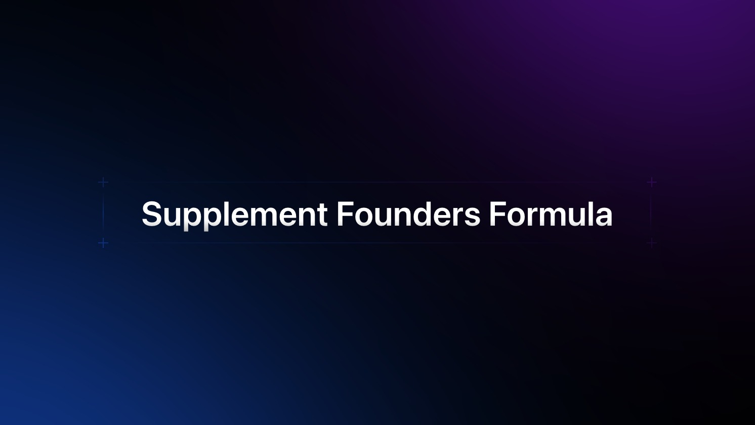Supplement Founders + Meta OTO