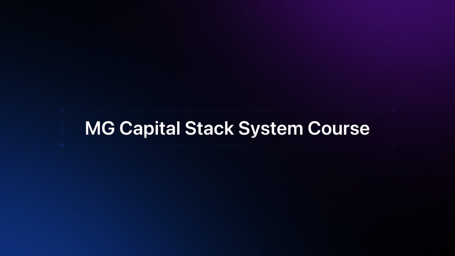 DIY: Capital Stack System