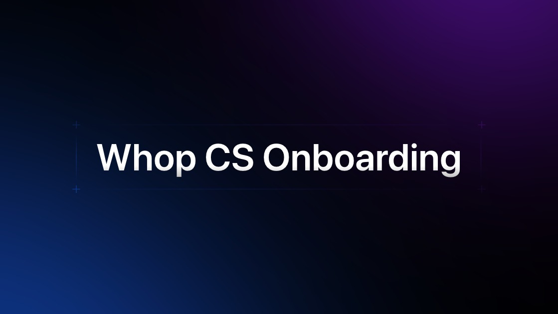 CS onboarding