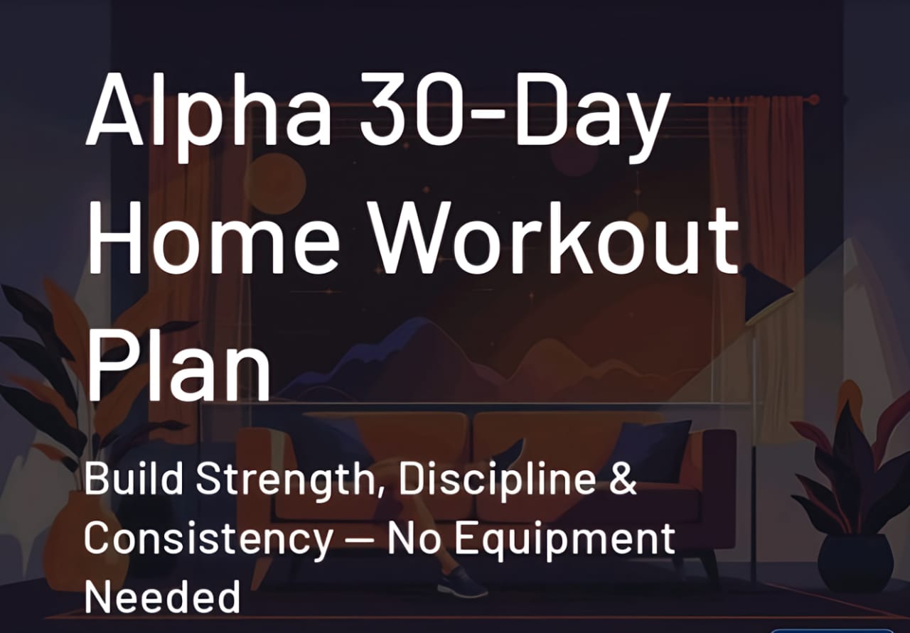 Alpha 30 Day Home Workout Plan