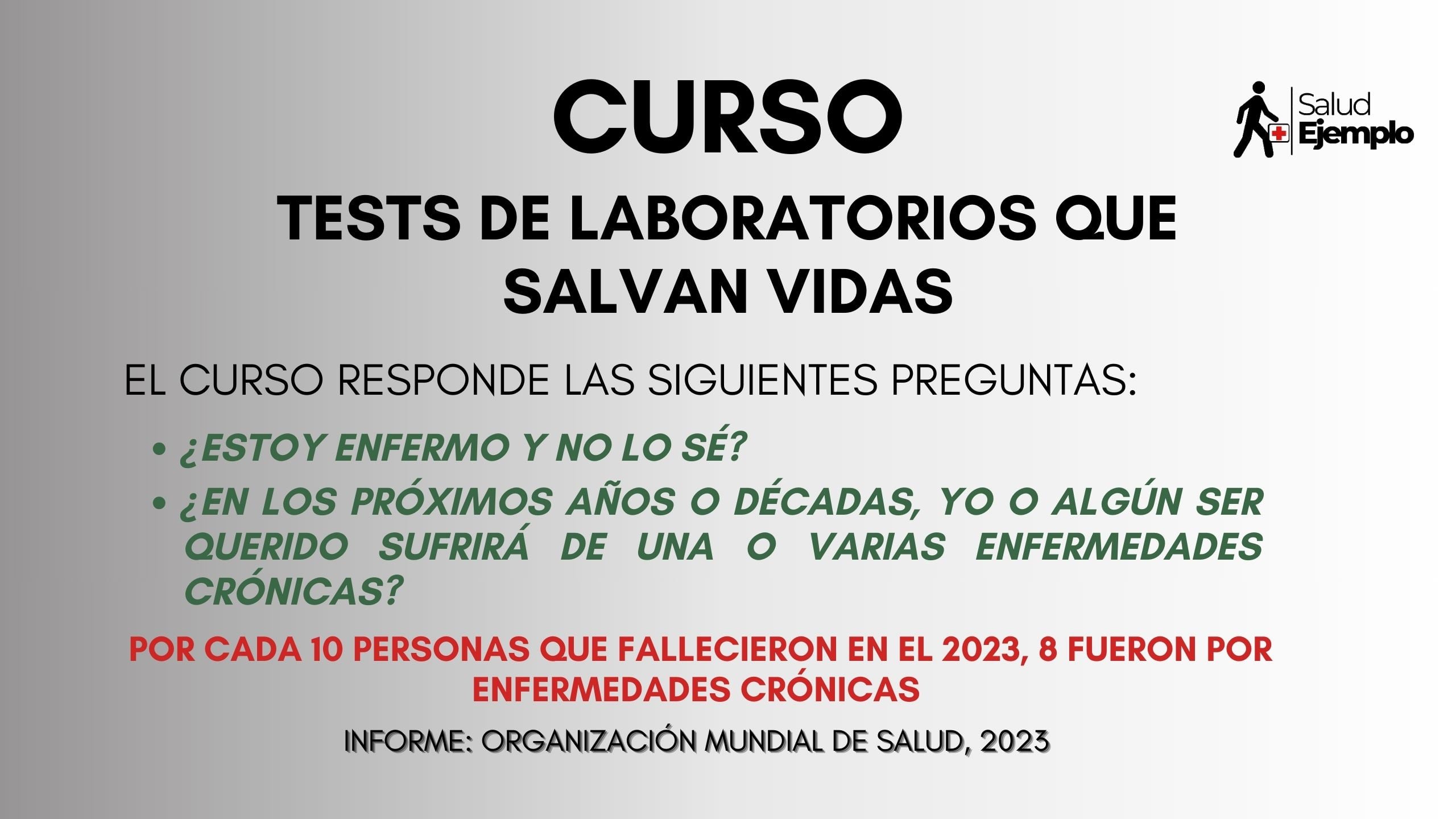 CURSO - TEST DE LAB. QUE SALVAN VIDAS