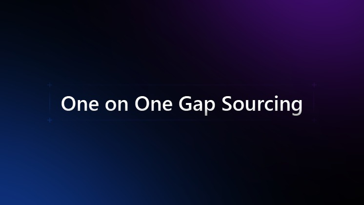 1 on 1 Gap Sourcing Session