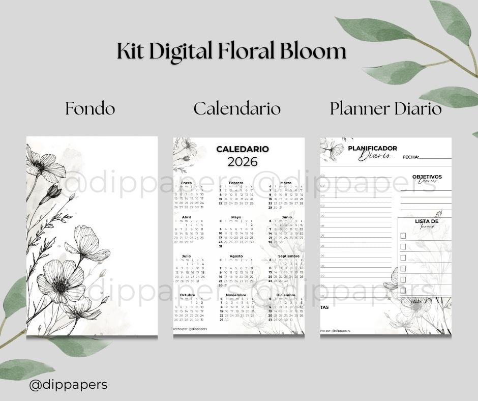 Kit Digital Floral Bloom