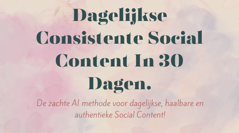 30 Dagen Consistente Content