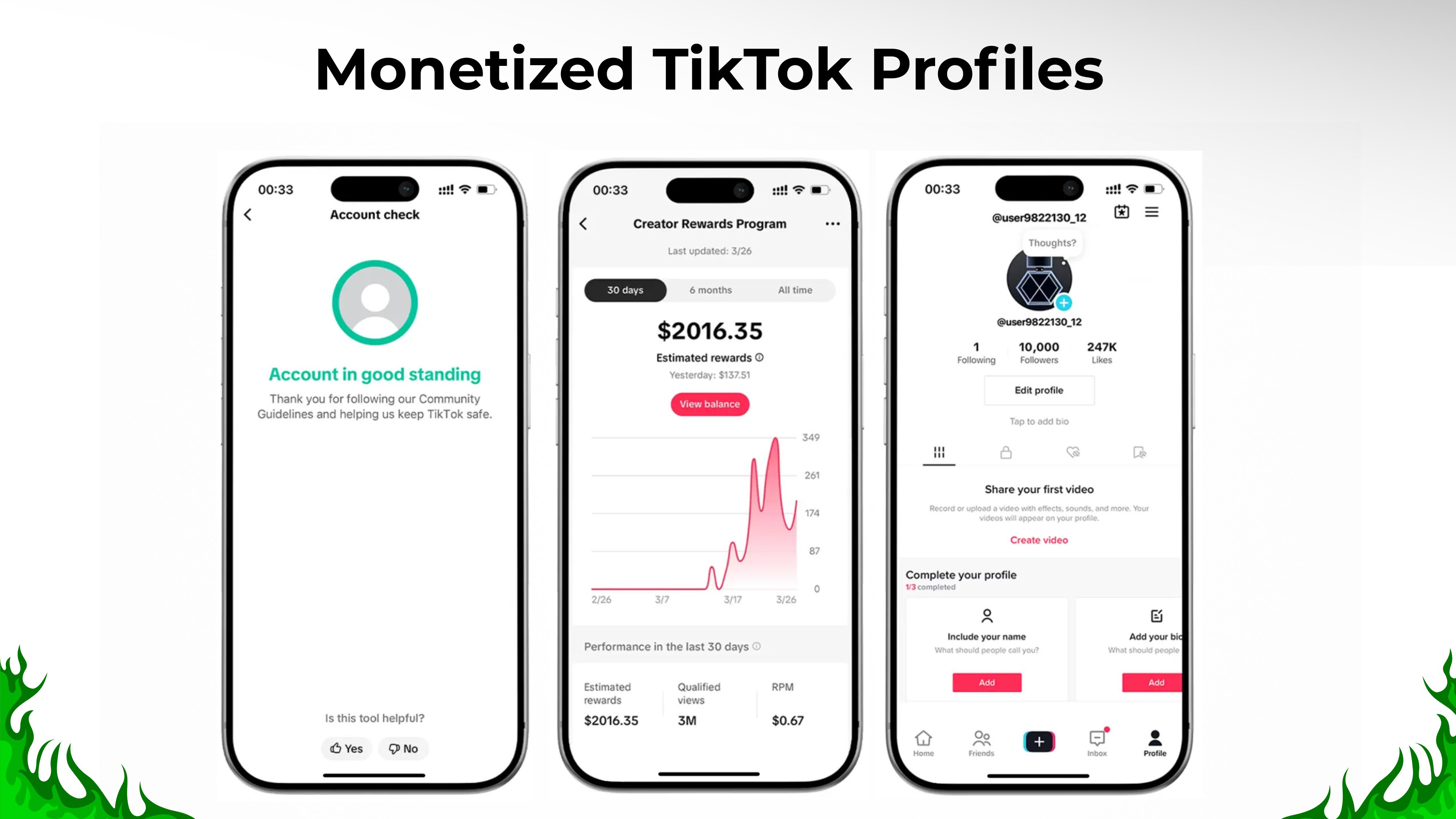 Monetized Tiktok Profile