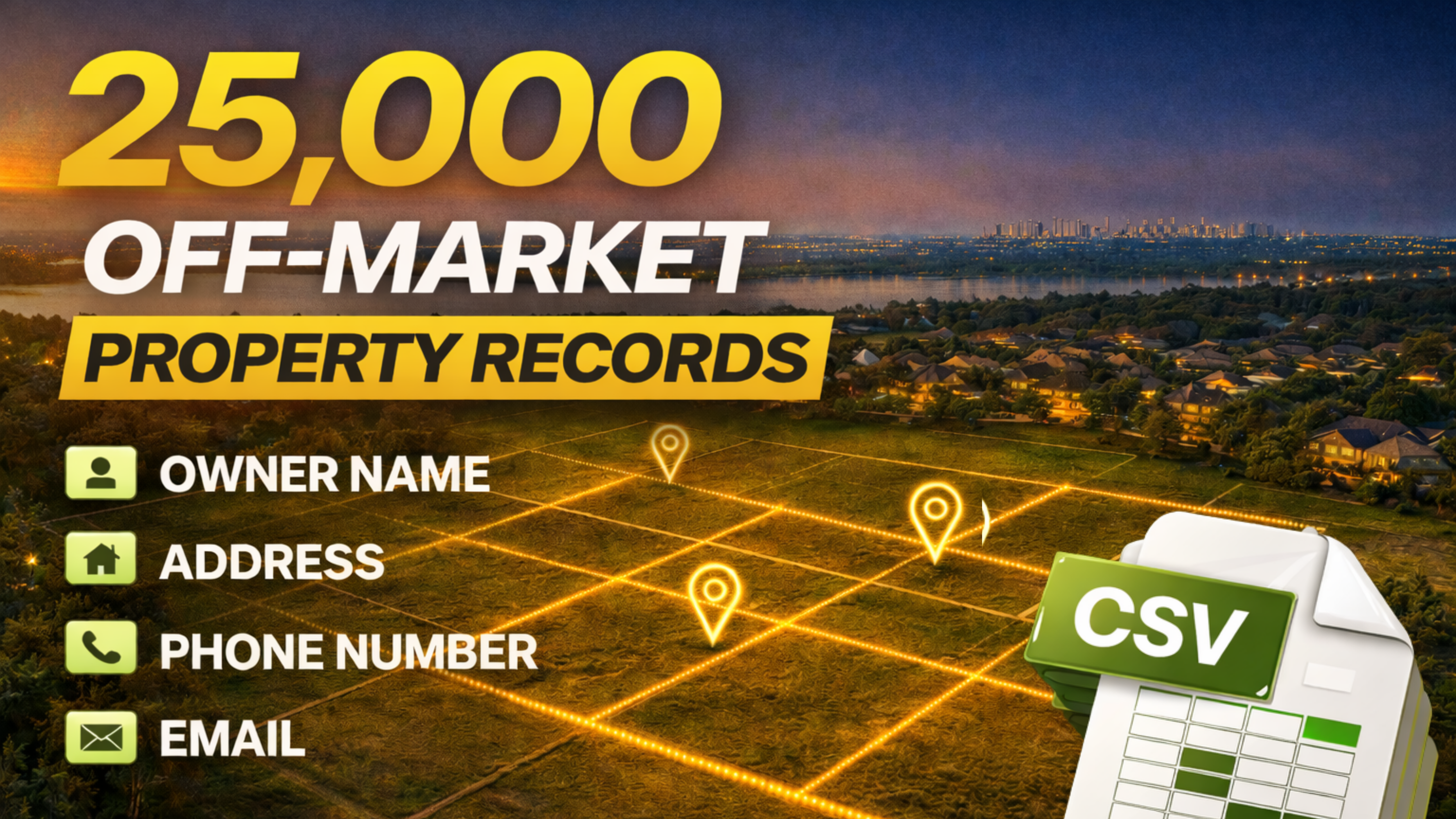 25,000 Off-Market Leads