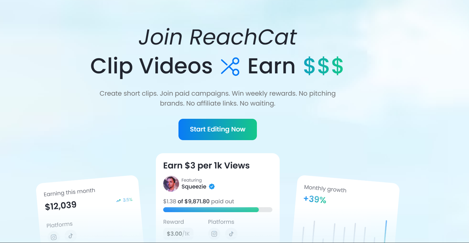 Reach.cat | Clipping Platform