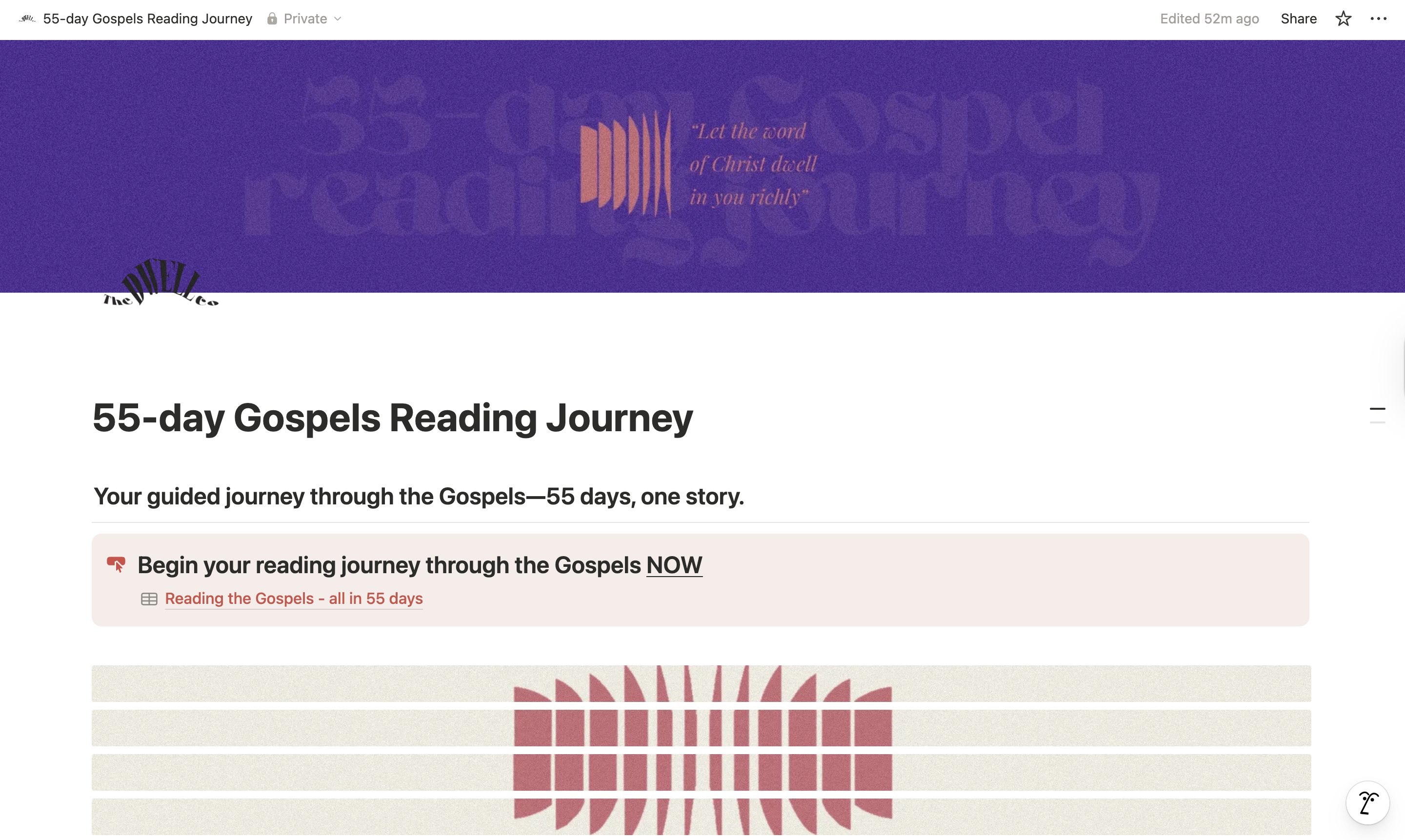 55-day Gospels Reading Journey