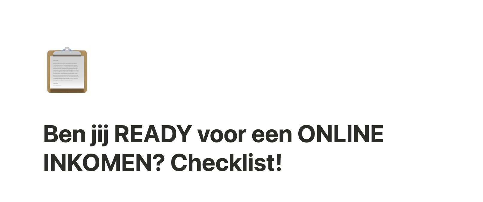 Free Checklist