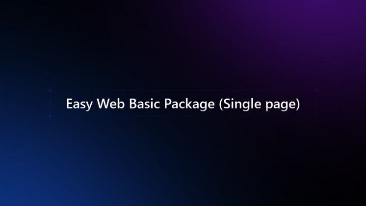 Basic Package (Single page)