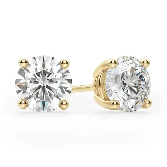 14K Gold Moissanite earings