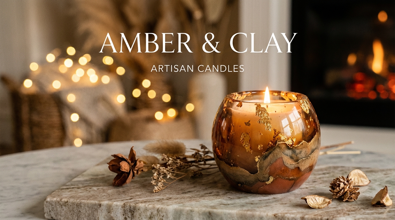 Artisan Candle with Resin