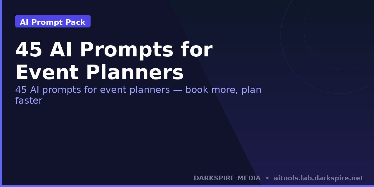 45 AI Prompts for Event Planners