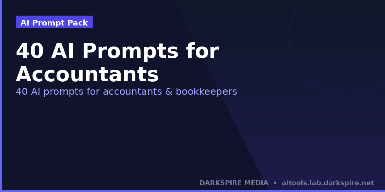 40 AI Prompts for Accountants