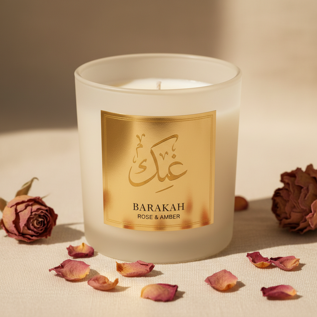 Barakah — Rose & Amber Kerze