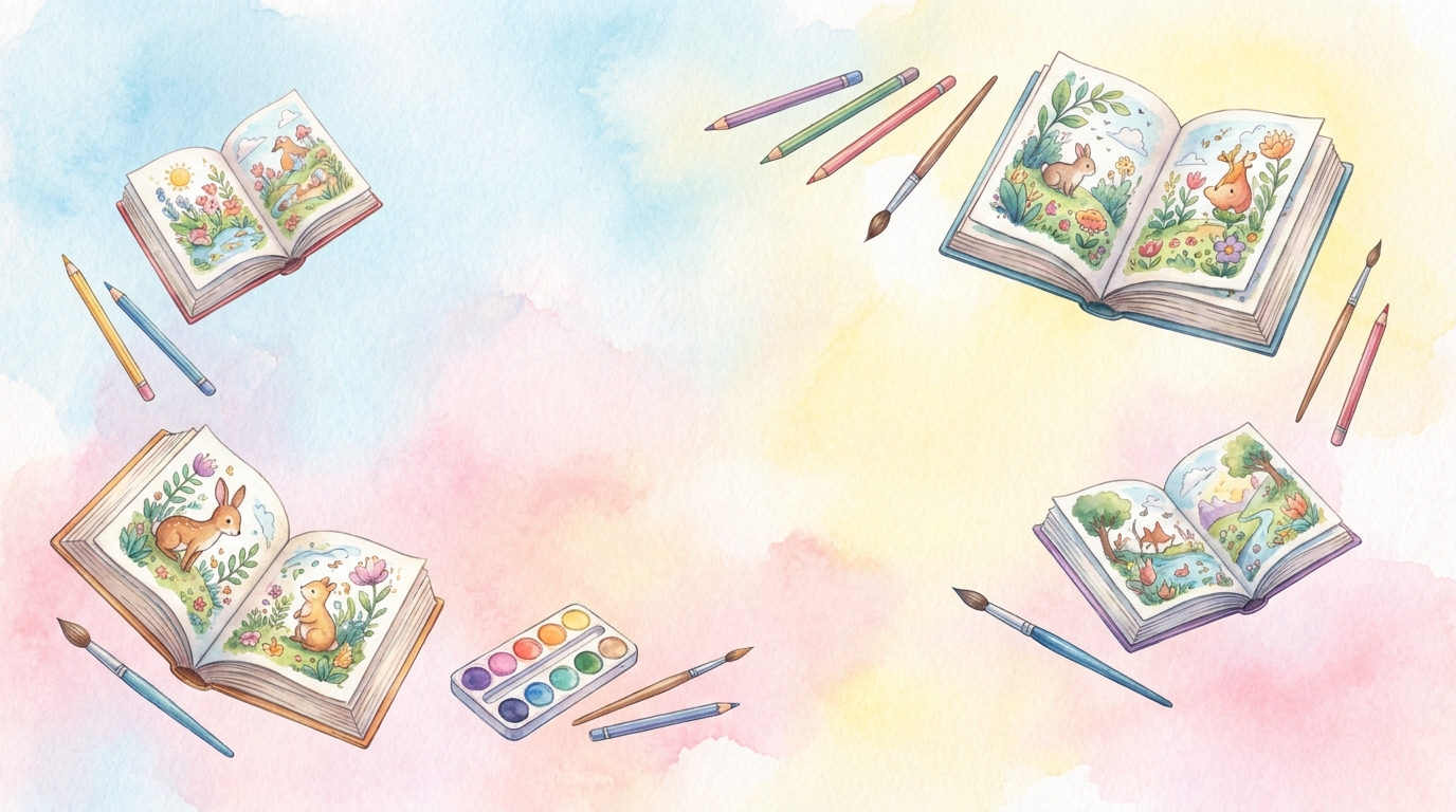 Digital coloring and educational books