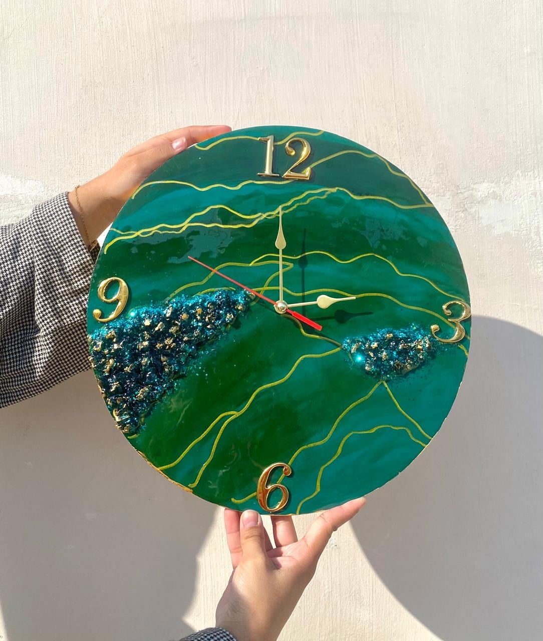 Emerald Geode Timepiece