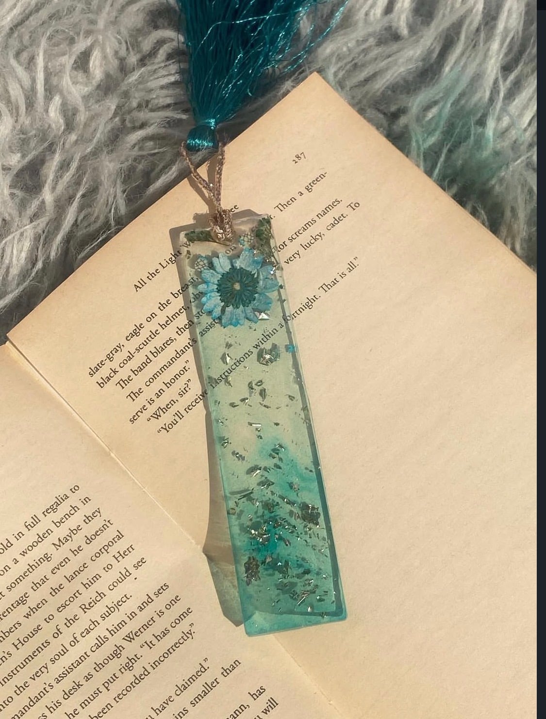 Handcrafted Resin Bookmark