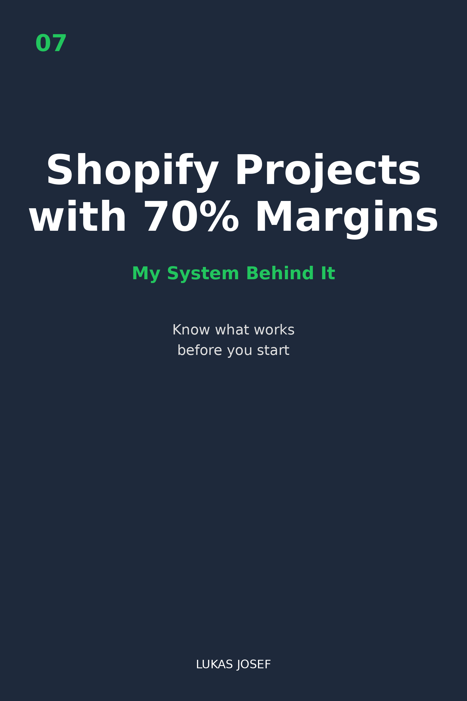 Shopify Projects with 70% Margins — My System Behind It
