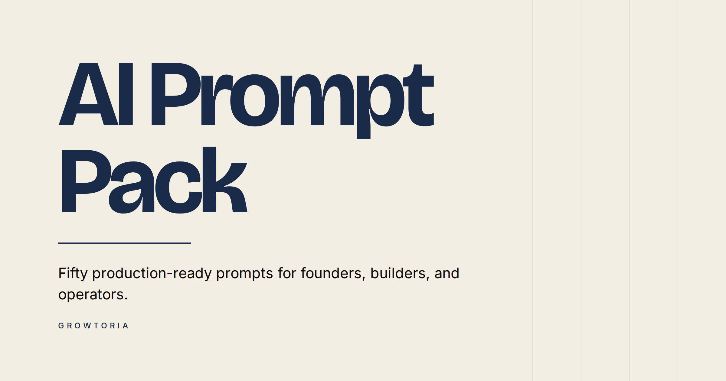 AI Prompt Pack — 50 Prompts for Founders