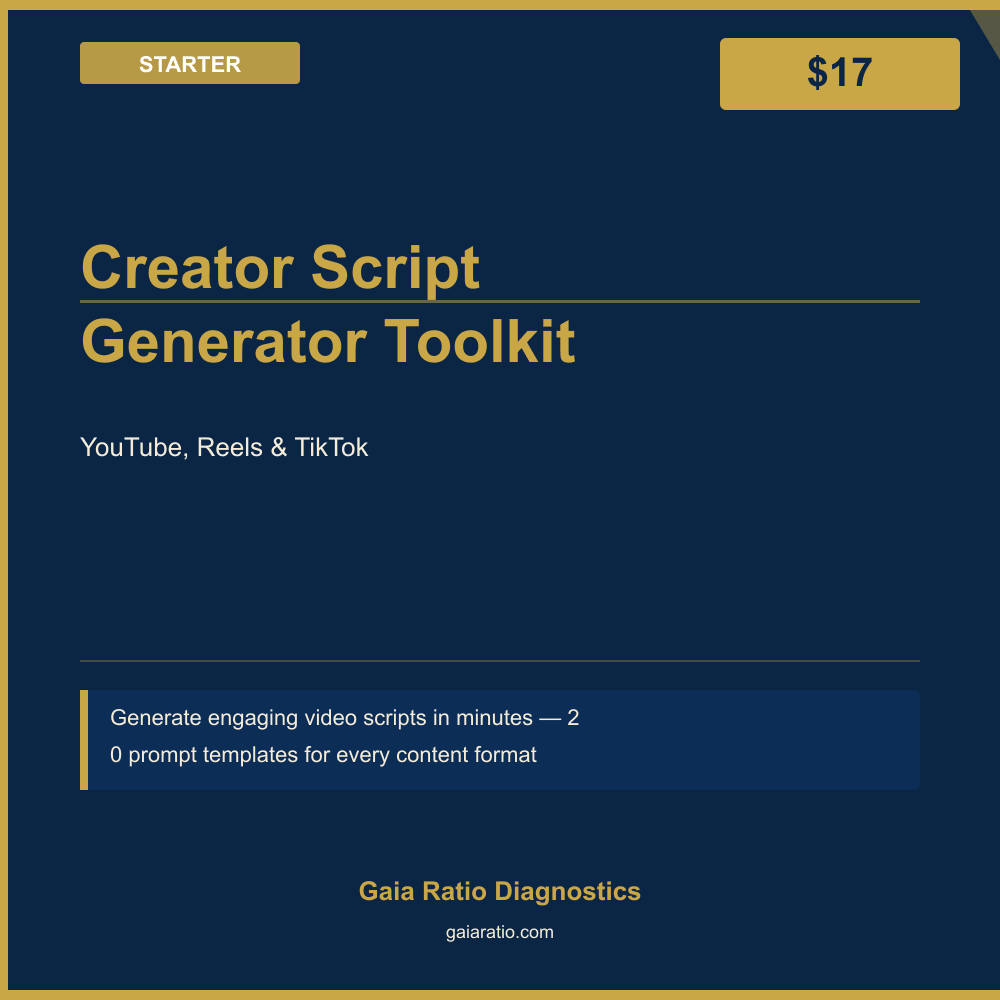 Creator Script Generator Toolkit