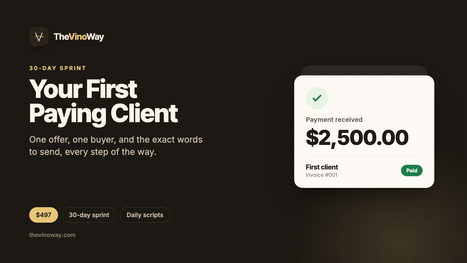 Your First Paying Client