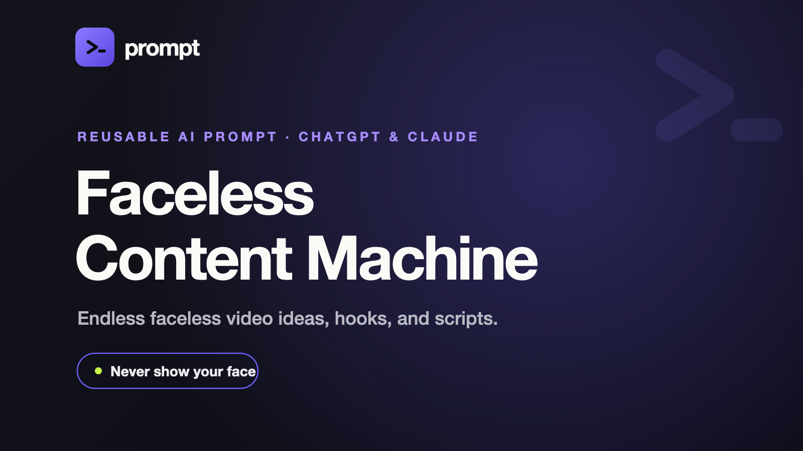 Faceless Content Machine