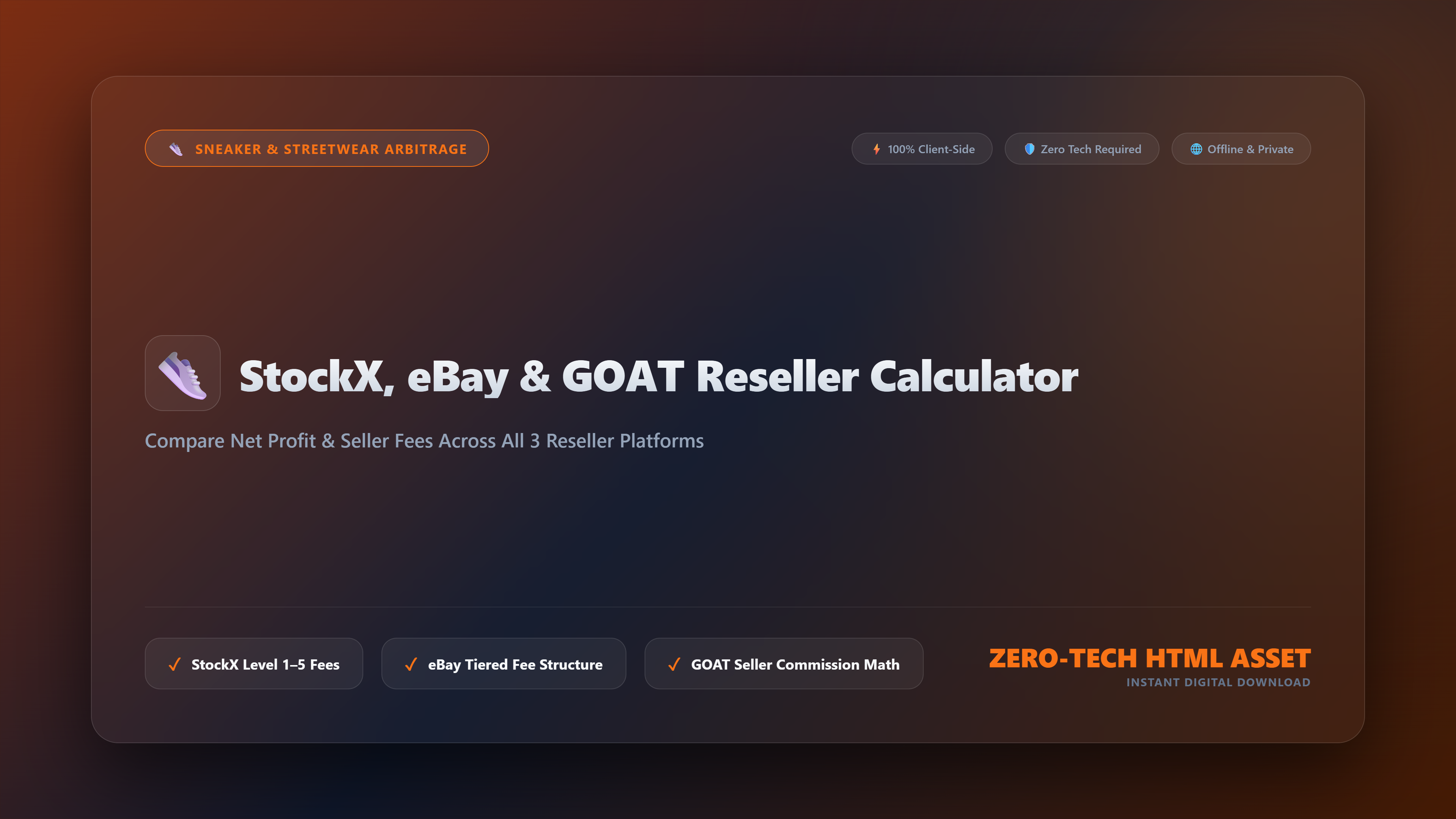 9. StockX, eBay & GOAT Reseller Profit Calculator for Sneaker Arbitrage