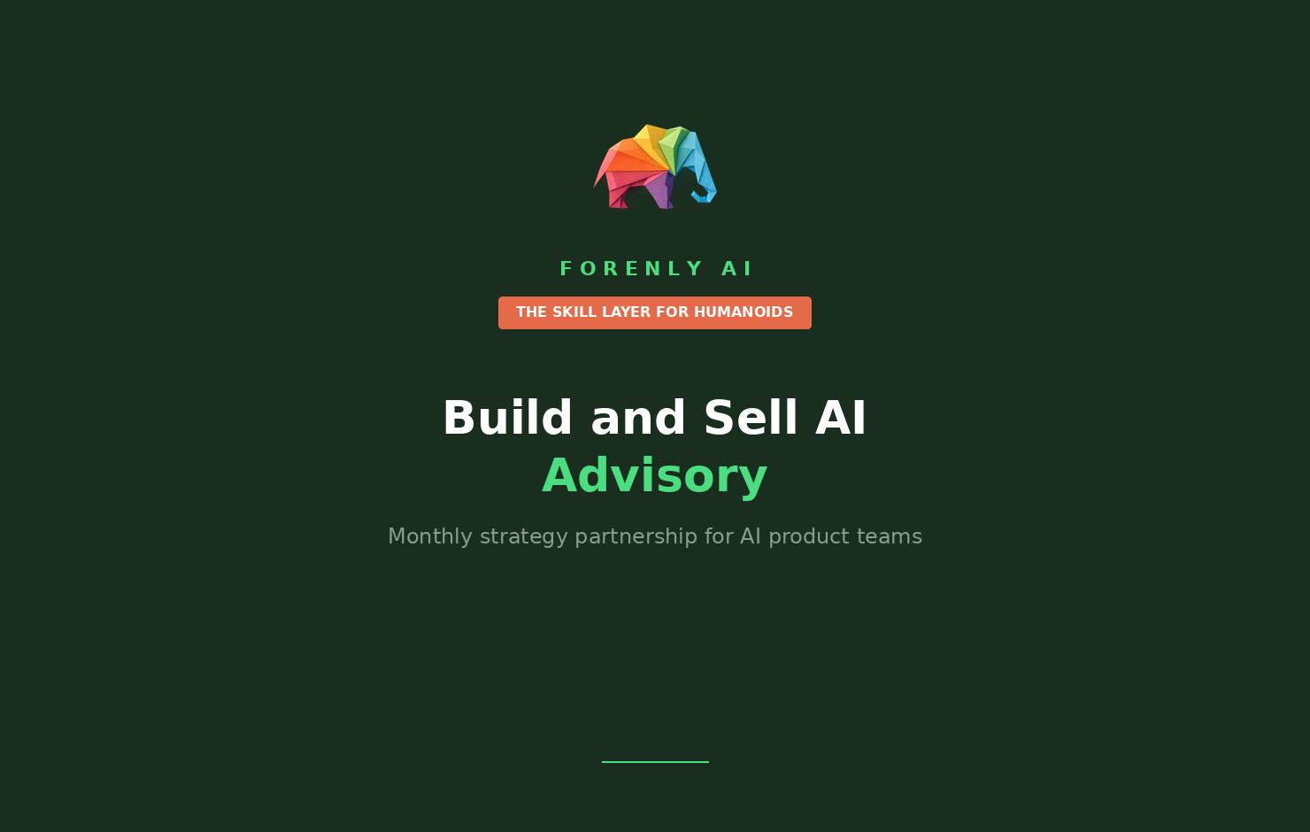 Build and Sell AI — Advisory