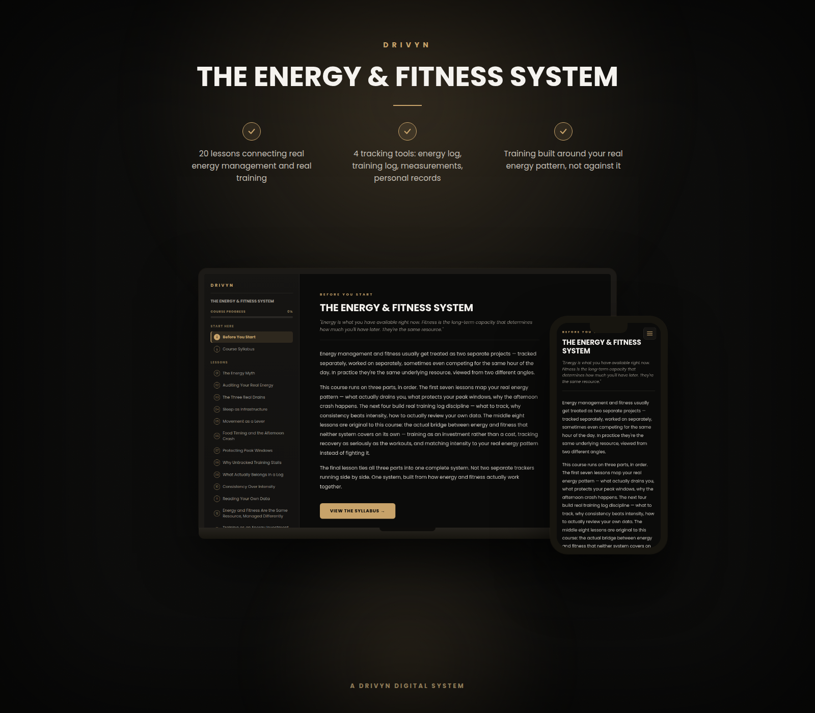 The Energy & Fitness System