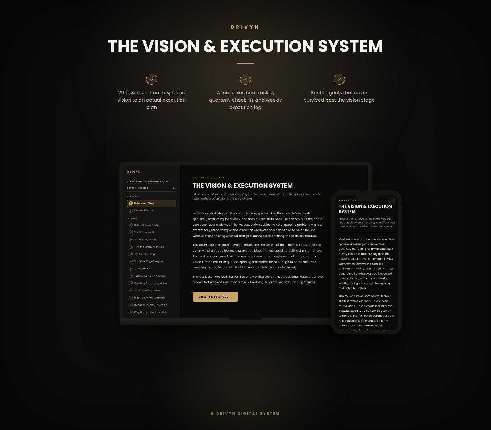 The Vision & Execution System