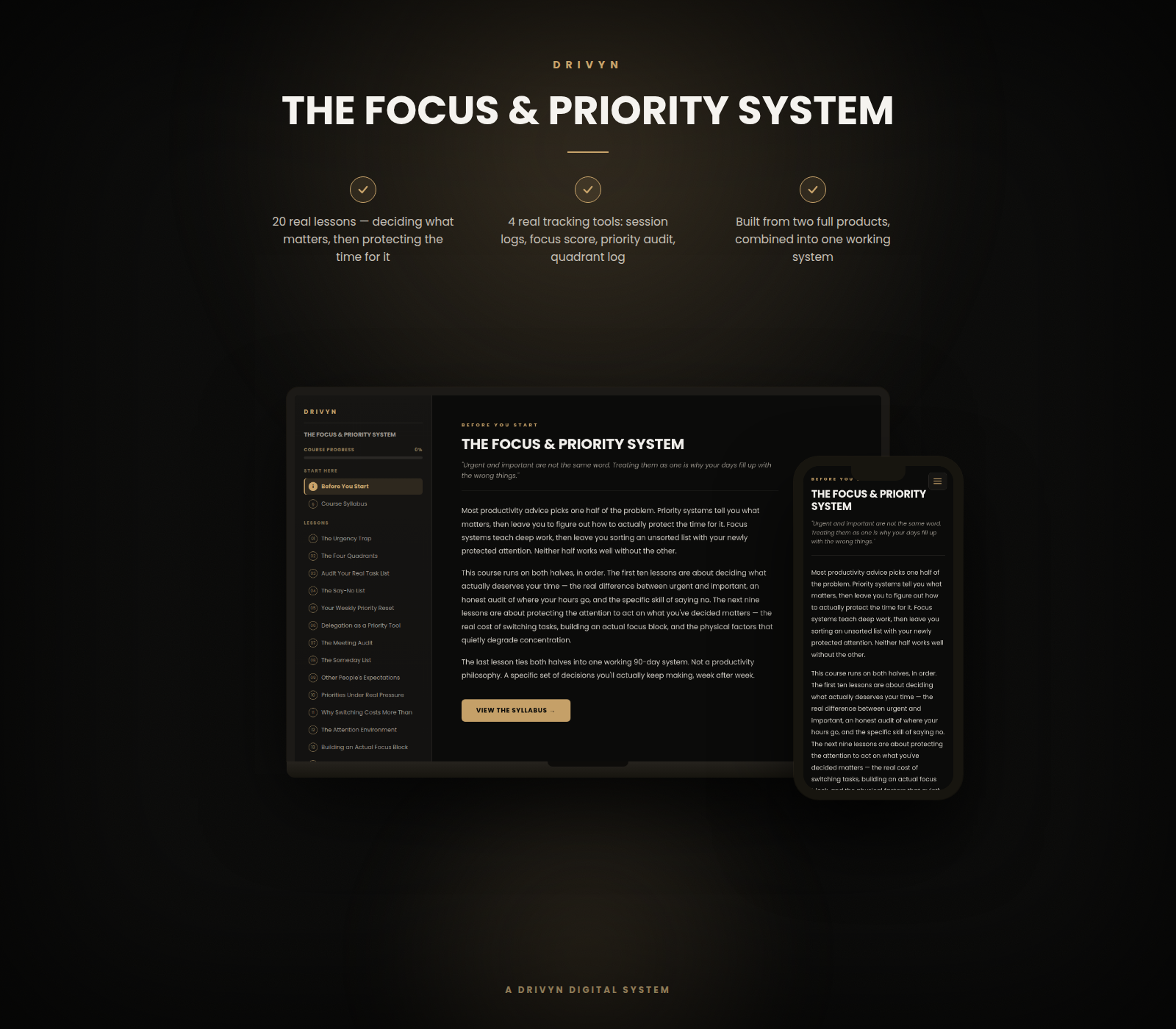 The Focus & Priority System