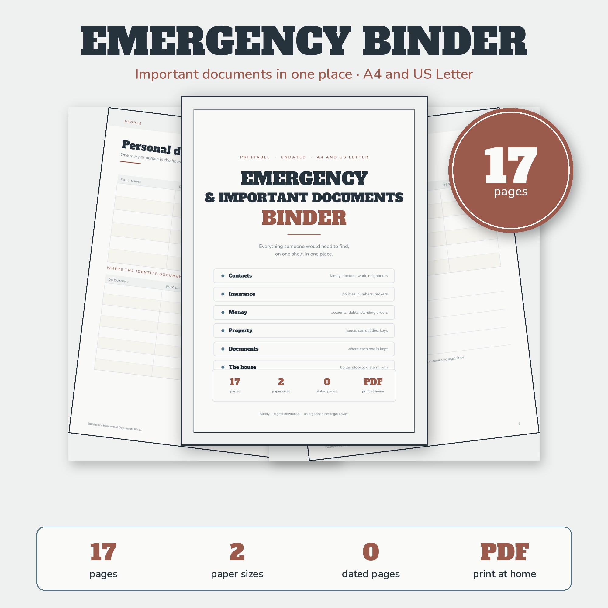 Emergency Binder — Important Documents Organizer