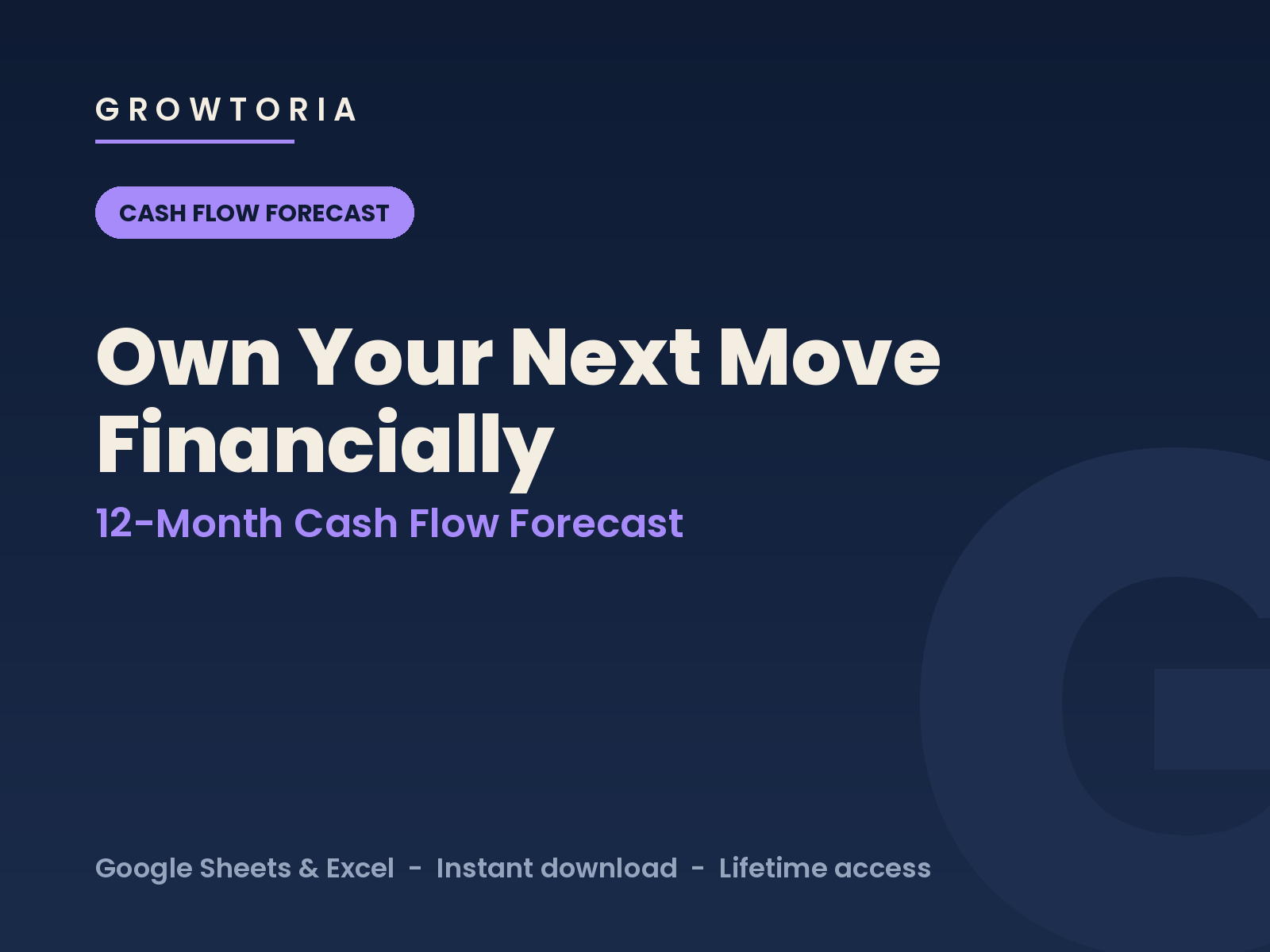 12-Month Cash Flow Forecast Spreadsheet