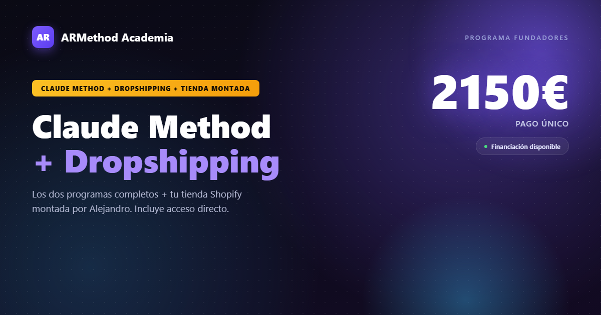 Claude Method + Dropshipping - Pago 1 de 2