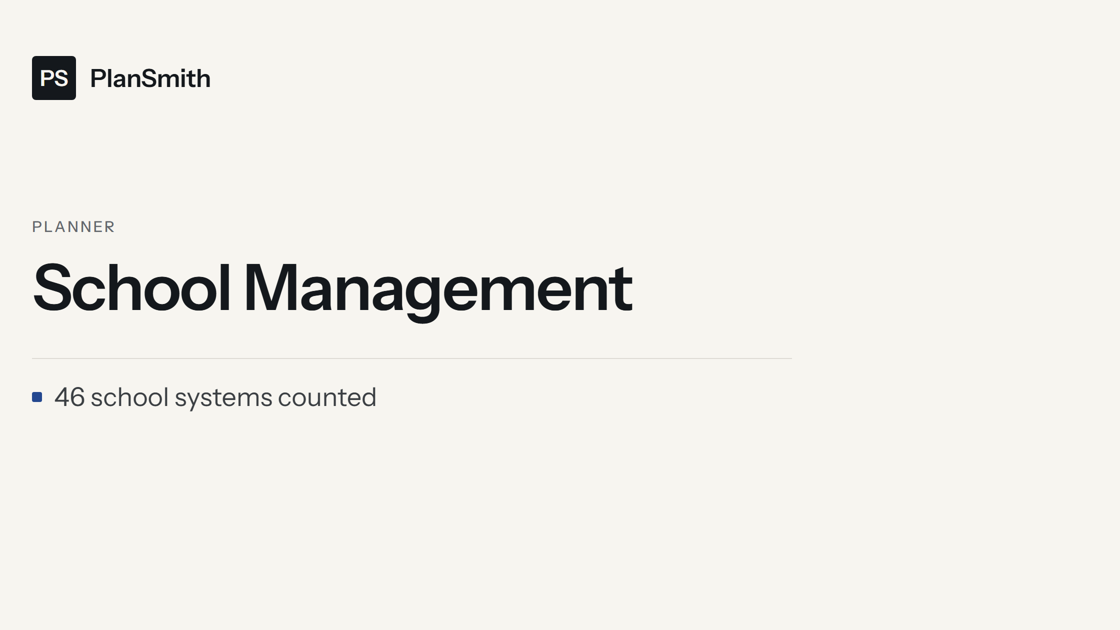 School Management Planner