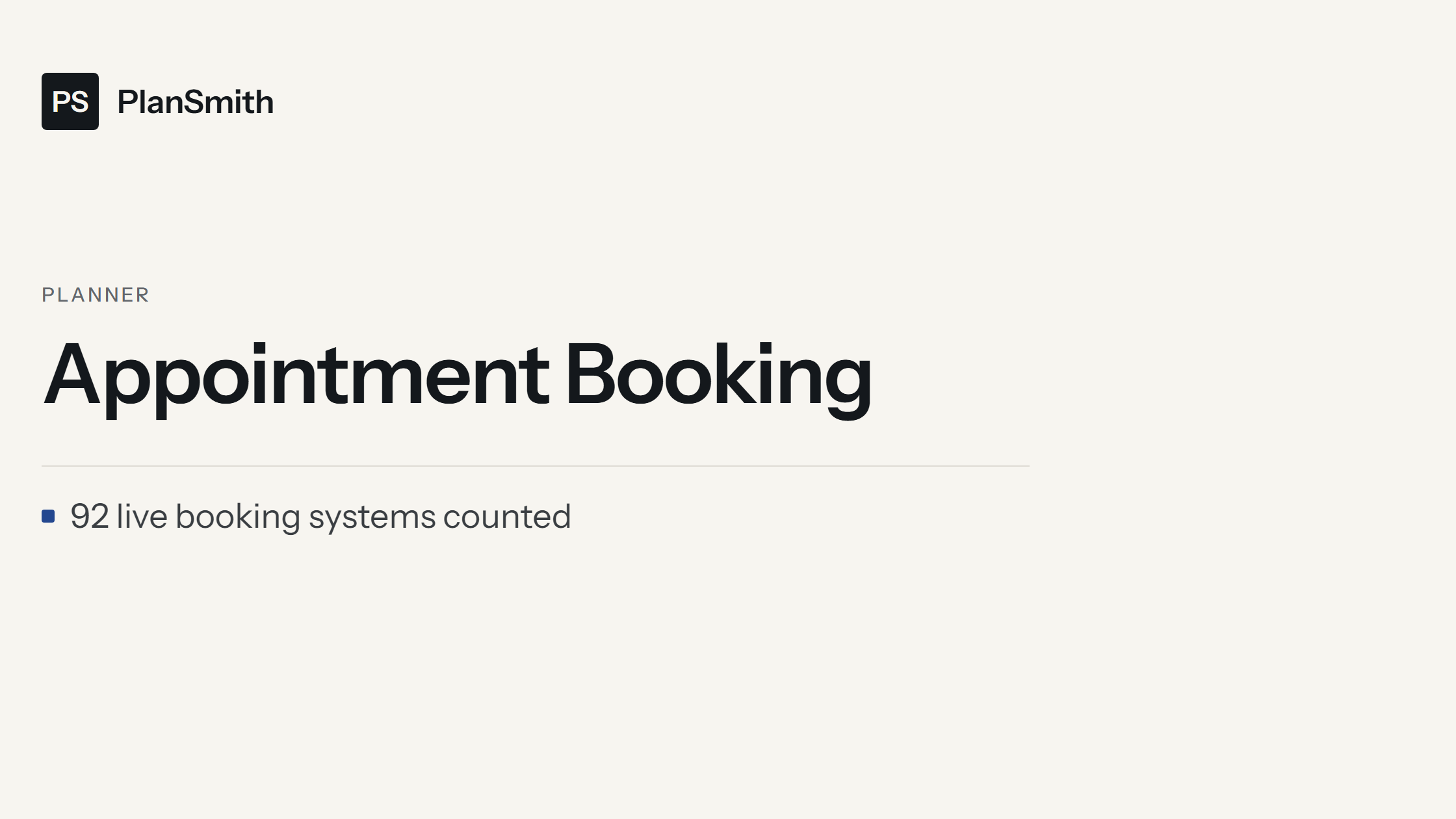 Appointment Booking Planner