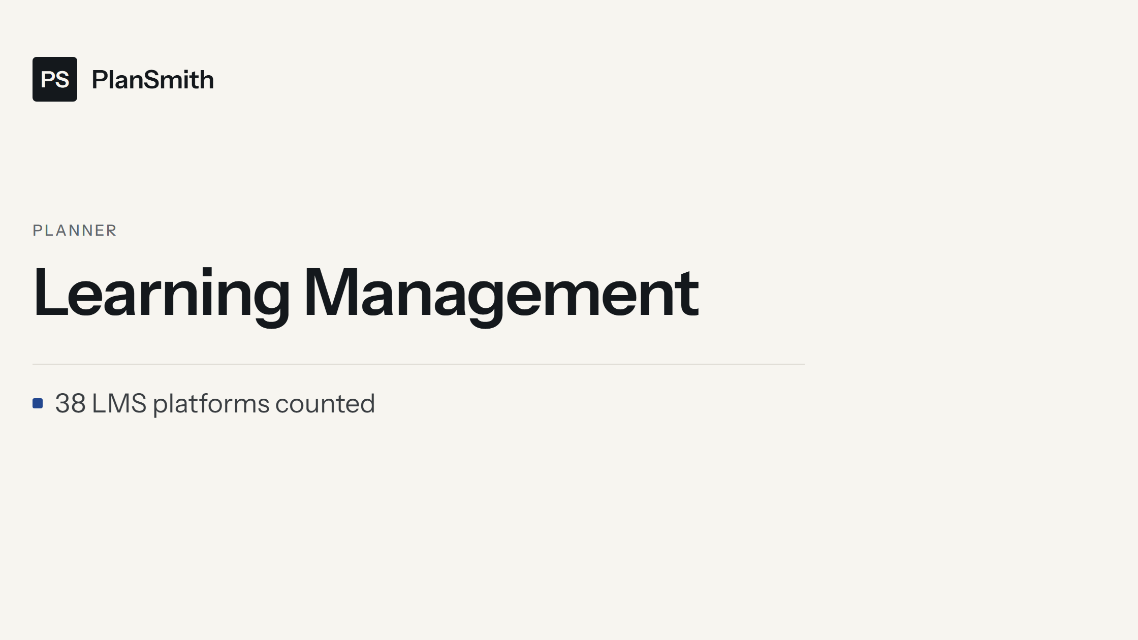 Learning Management Planner
