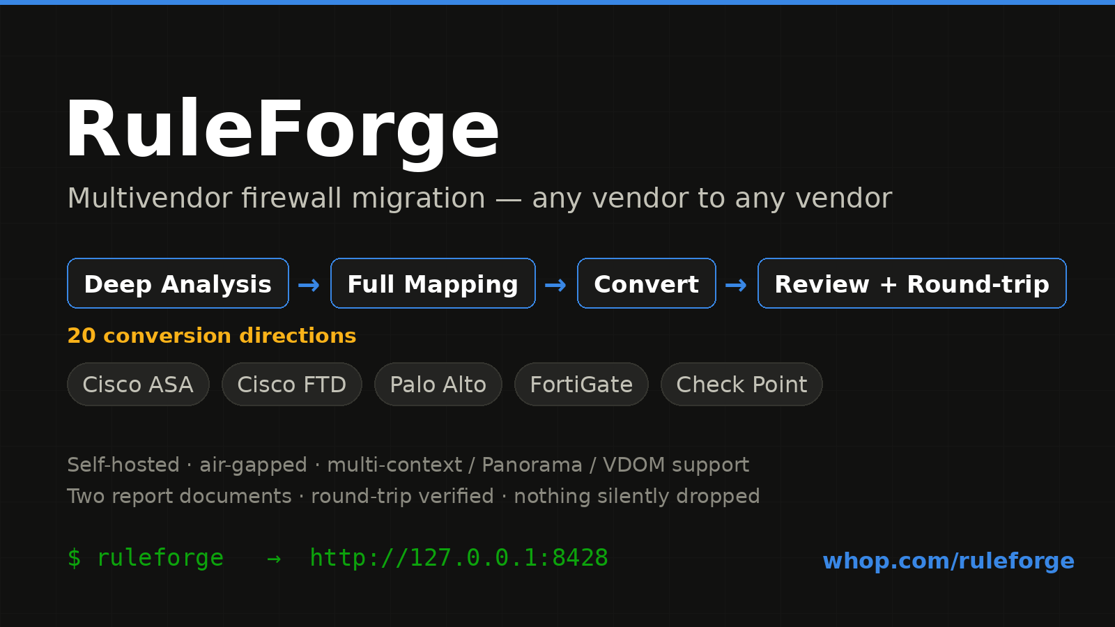 RuleForge — Firewall Migration