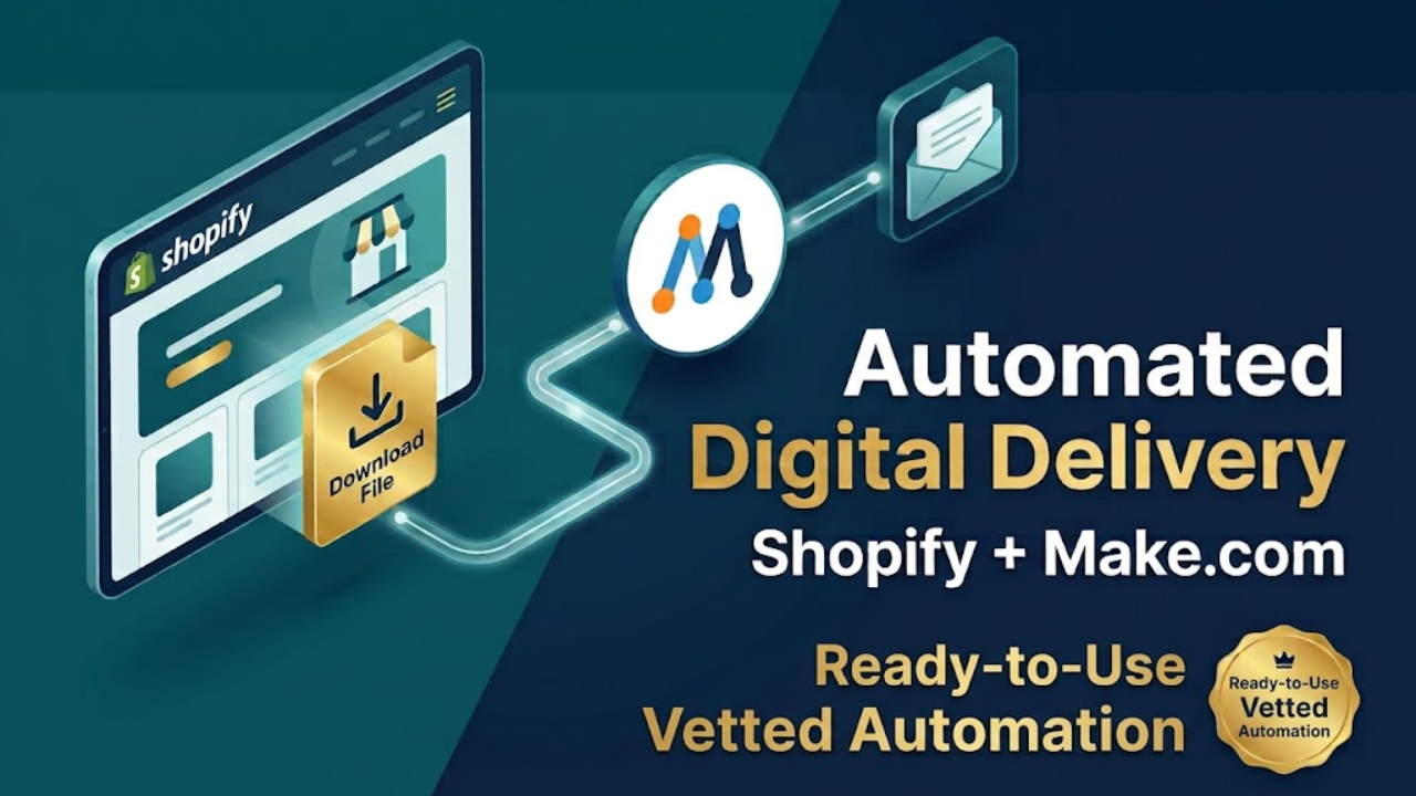 Shopify Automated Digital Product Delivery — Make.com Template