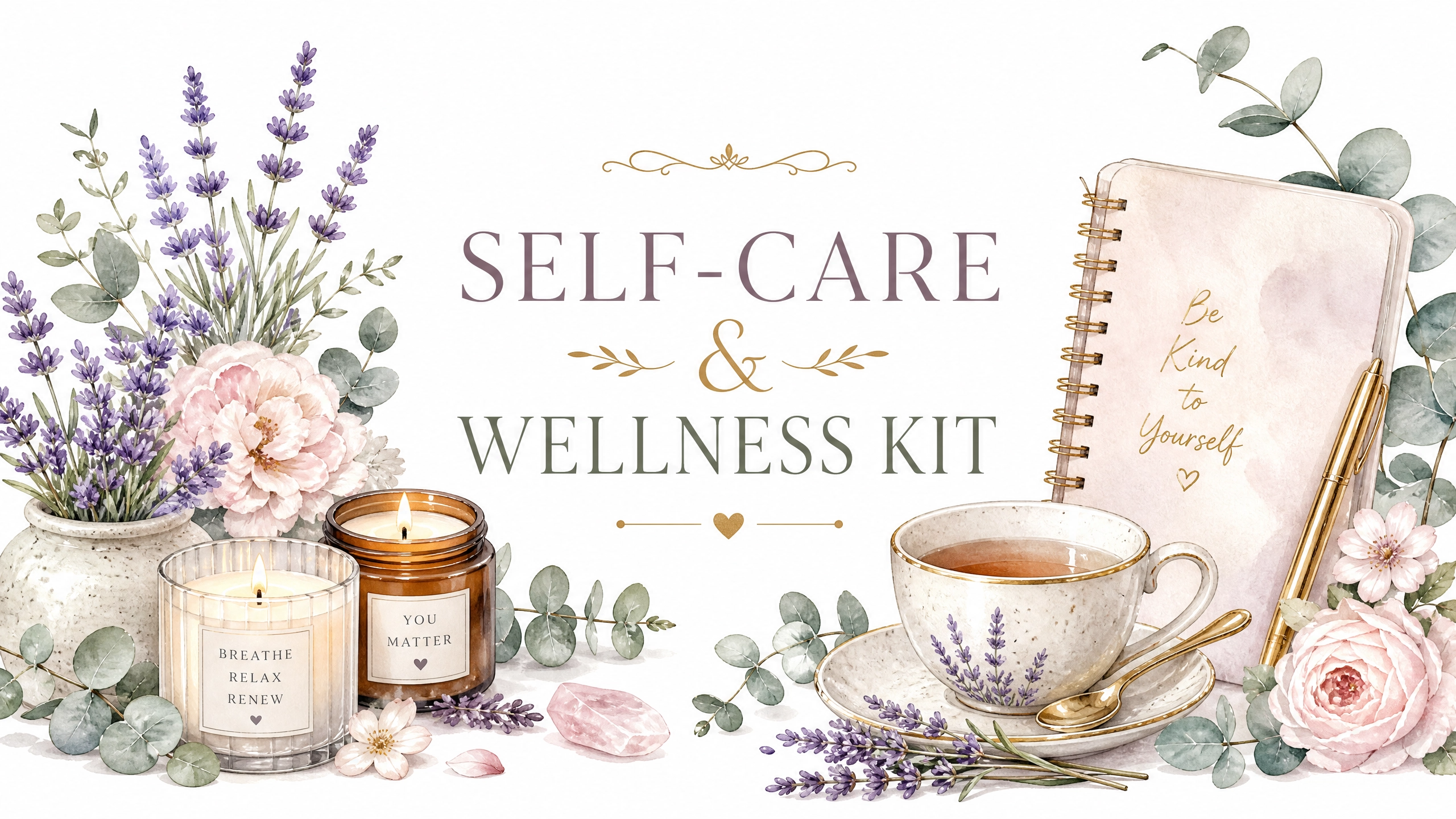 Serenity & Soul: Ultimate Self-Care & Wellness Printable Kit (10 Pages)